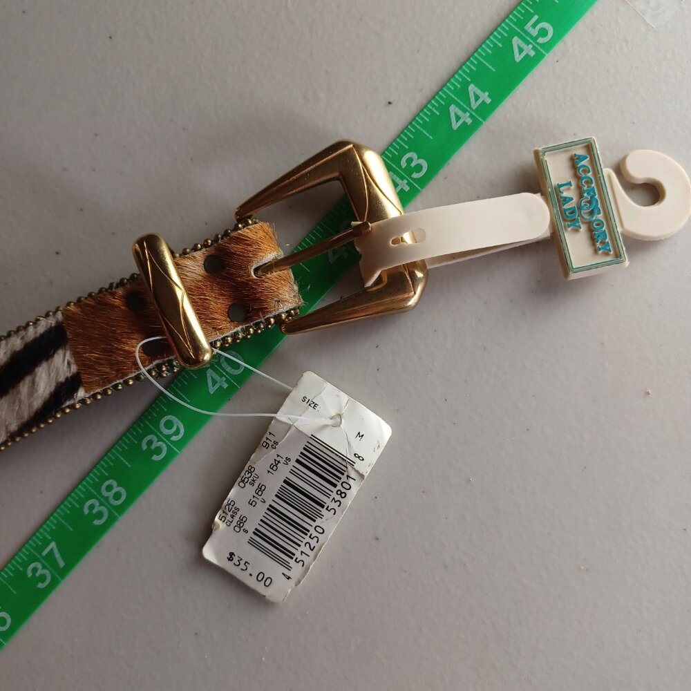 S O L D * I NWT Vintage Calf Hair Belt, S/M, 28” – 32” - Picture 7 of 9